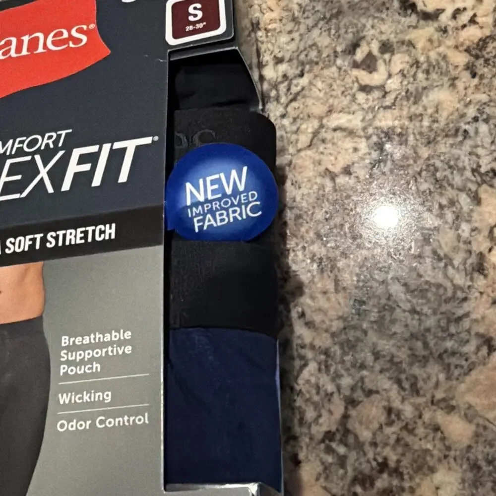 Hanes Comfort Flex Fit Ultra Soft Supportive Pouch 3-Pack Boxer Briefs Small NEW